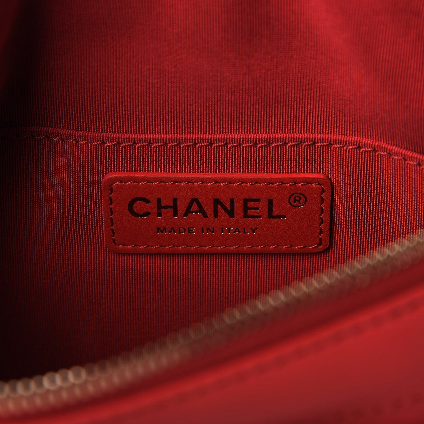 Lambskin Quilted Waist Belt Bag Red
