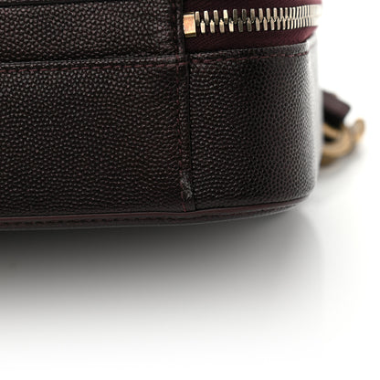Chanel Iridescent Caviar Quilted Medium CC Filigree Vanity Case Burgundy 11 of 14