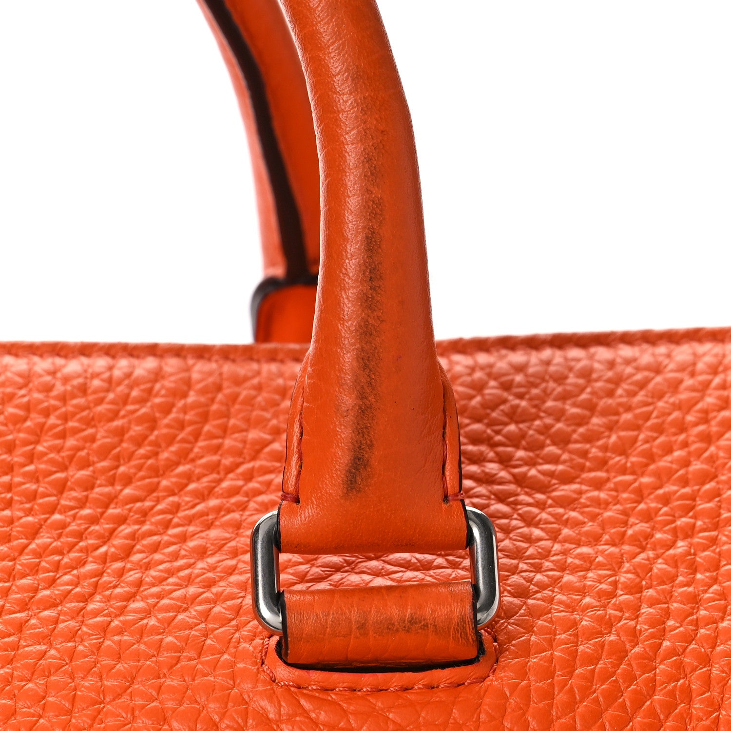 Mulberry Heavy Grain Calfskin City Weekender Duffle Bag Orange 12 of 20