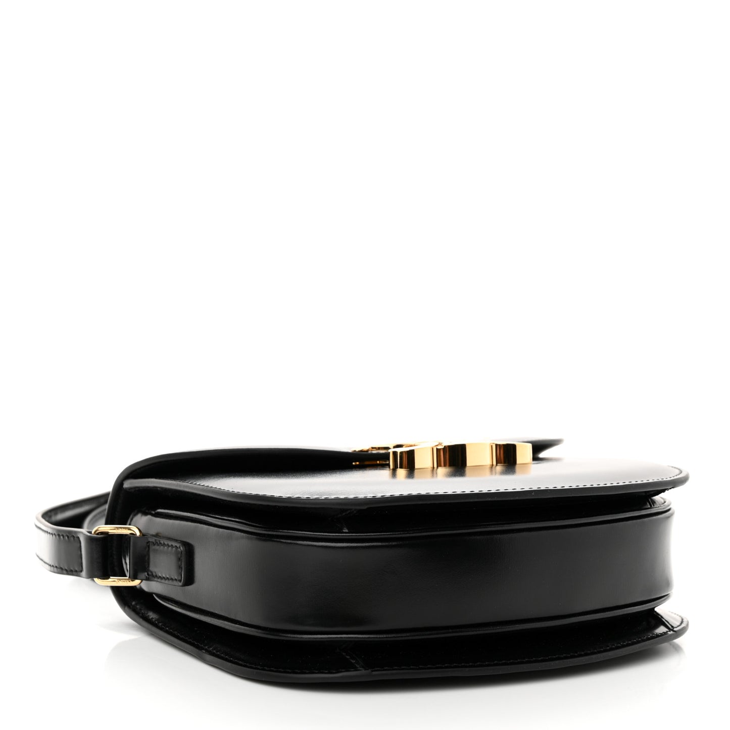 Shiny Calfskin Teen Besace Black
