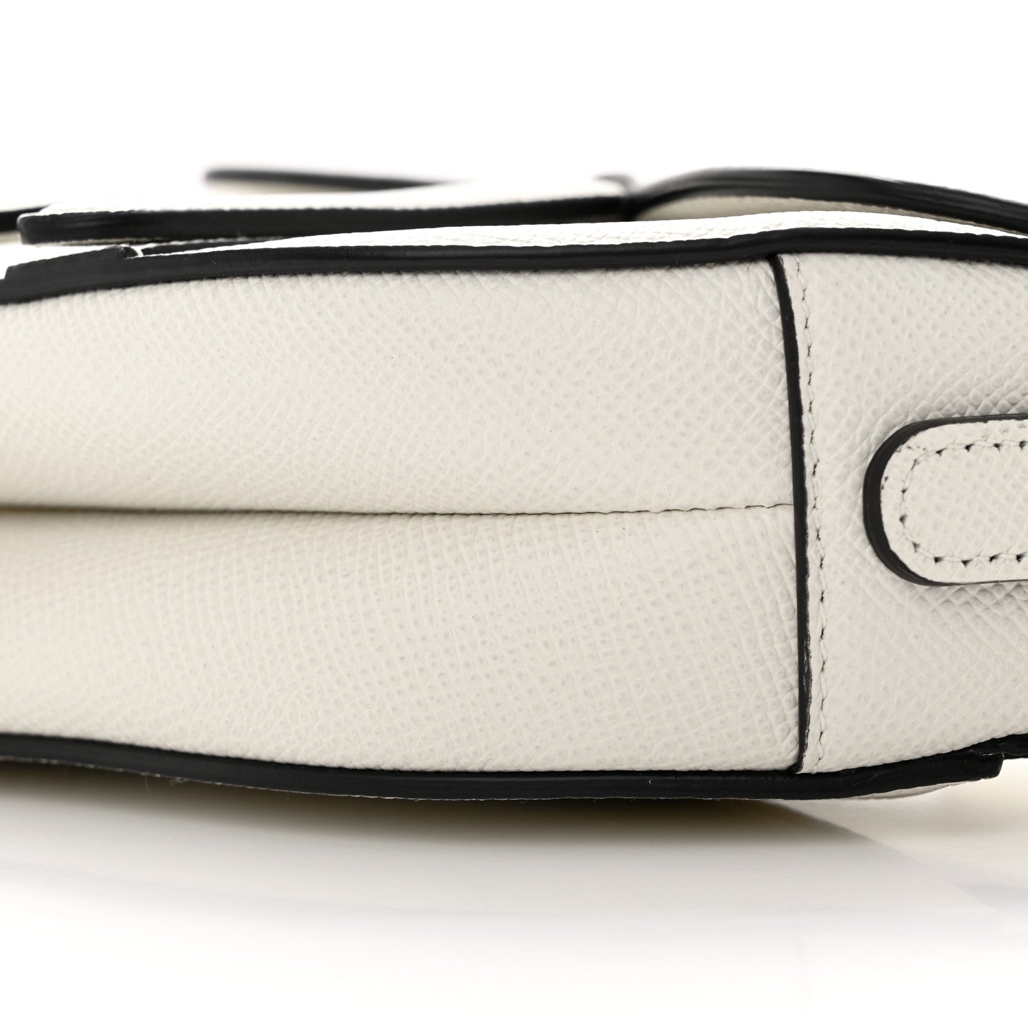 Christian Dior Grained Calfskin Mini Saddle Bag With Strap White 10 of 11