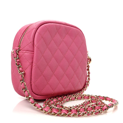 Chanel Caviar Quilted CC Day Camera Case Pink 3 of 8