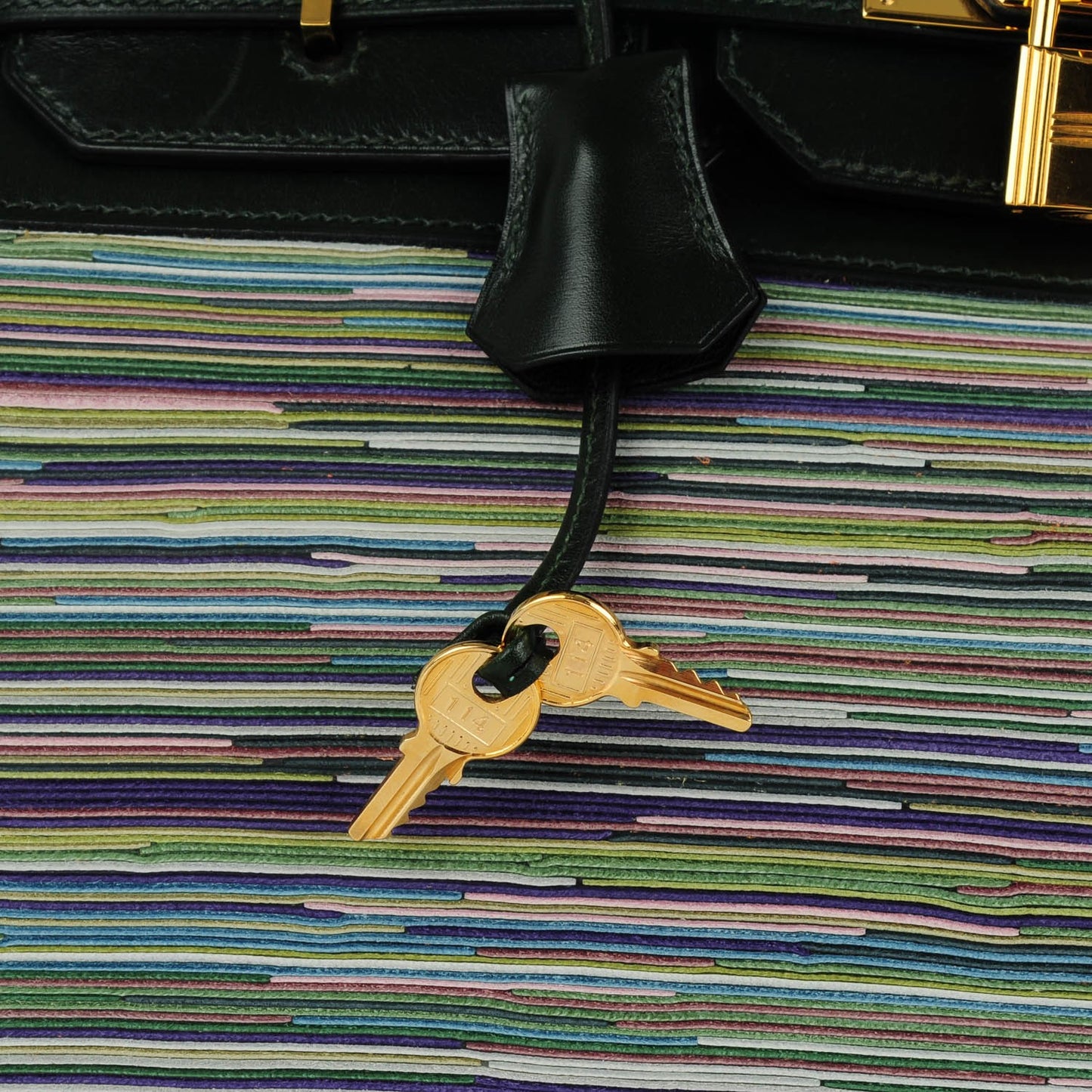 Box Vibrato Birkin 35 Vert Fonce