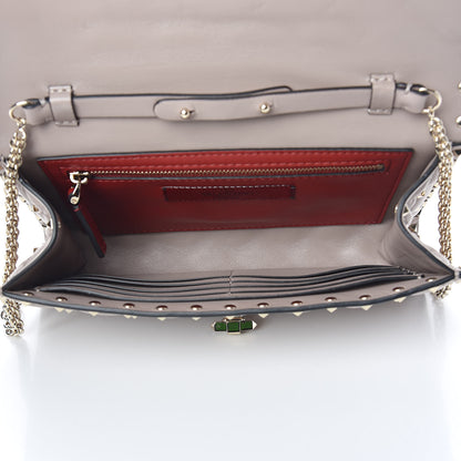 Valentino Garavani Lambskin Rockstud Spike Wallet on Chain Poudre 5 of 9