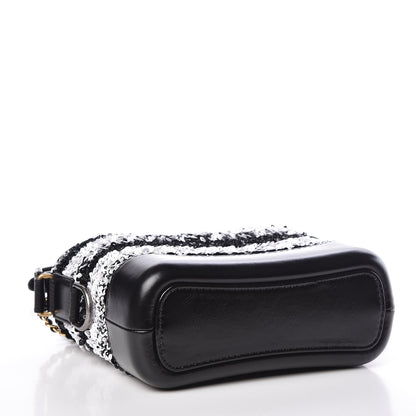 Chanel Sequin Calfskin Small Gabrielle Hobo Black White 4 of 9