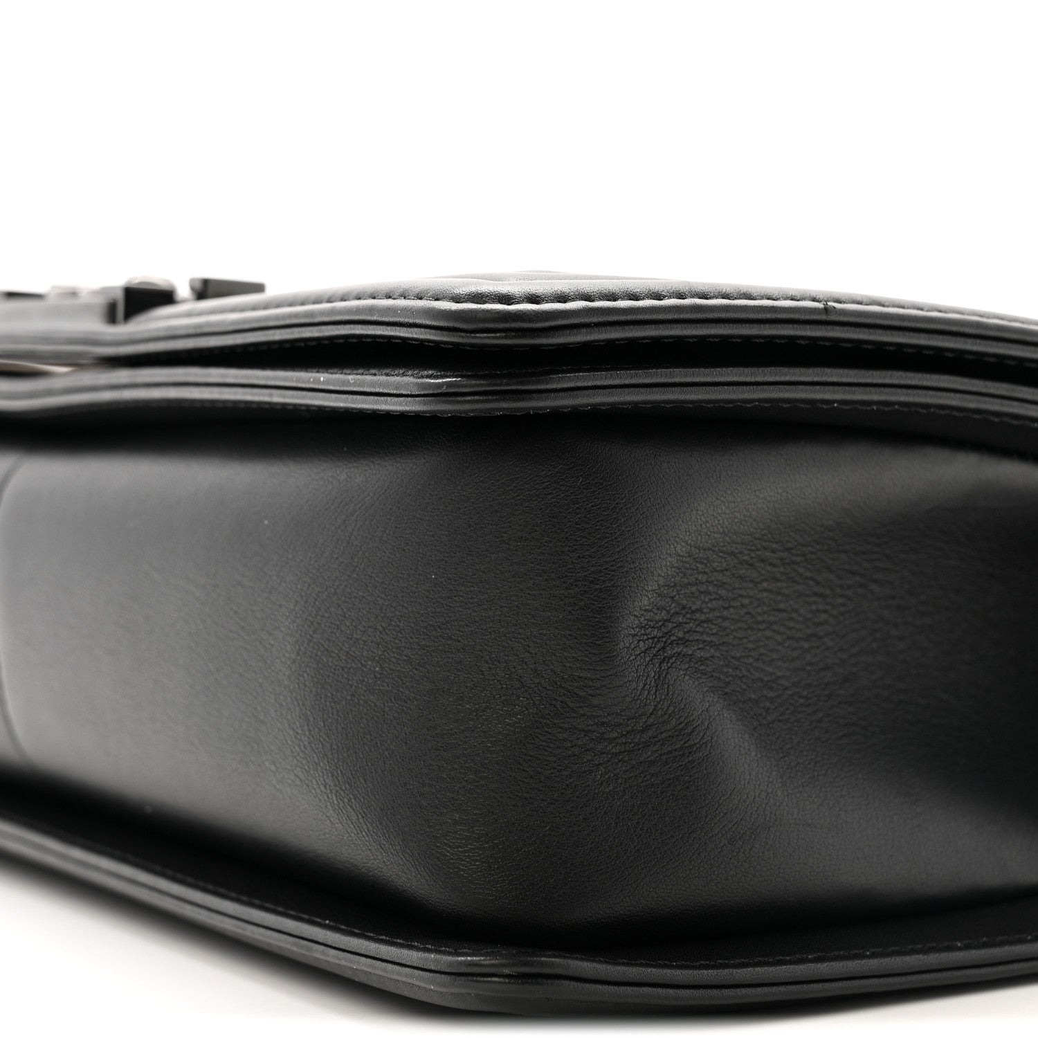 Chanel Calfskin Quilted Medium Boy Flap So Black 10 of 11