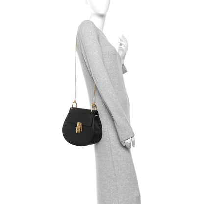 Chloe Grained Lambskin Drew Shoulder Bag Black 2 of 9
