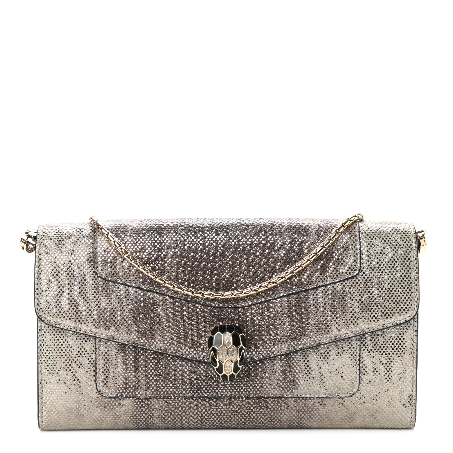 Bulgari Karung Serpenti Forever Chain Wallet Opal 1 of 23