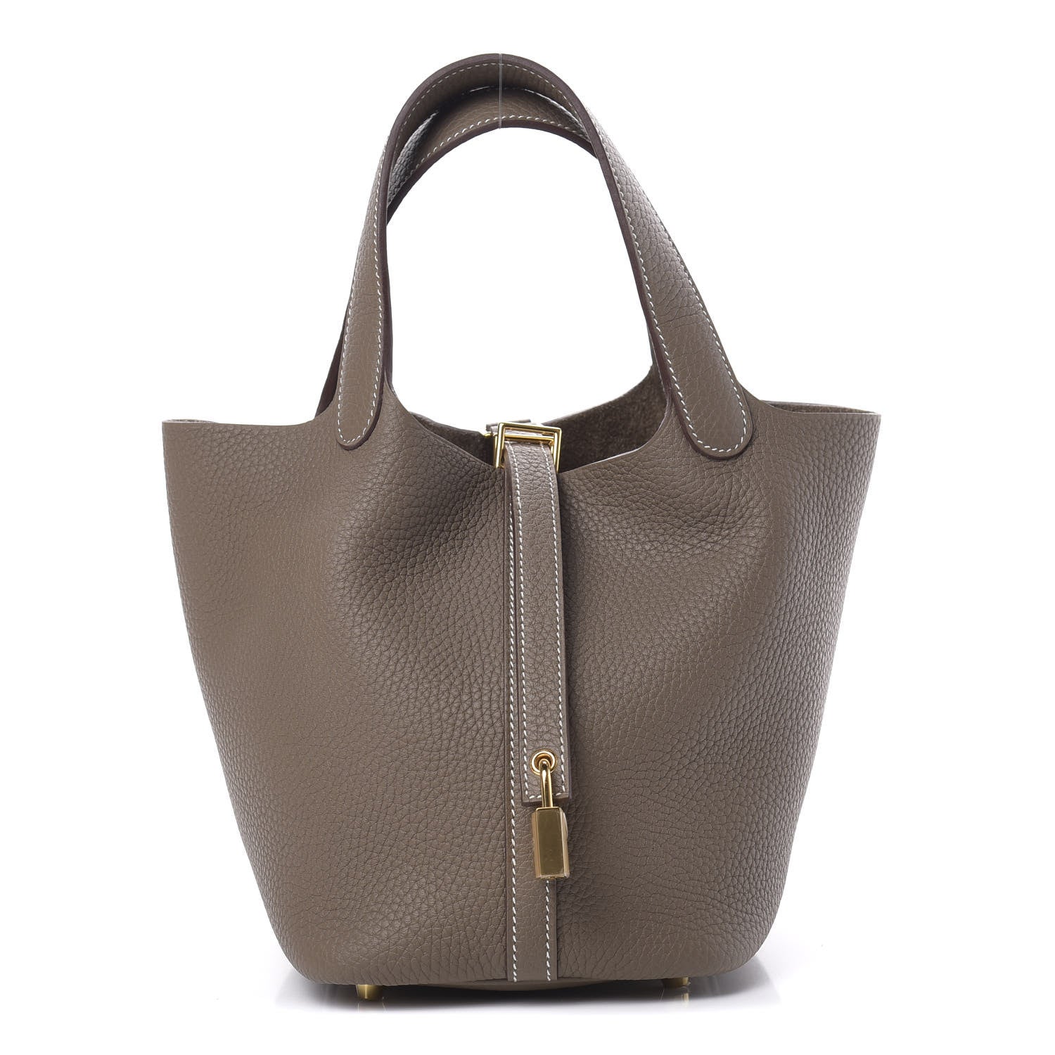 Hermes Taurillon Clemence Picotin Lock 18 PM Etoupe 1 of 11