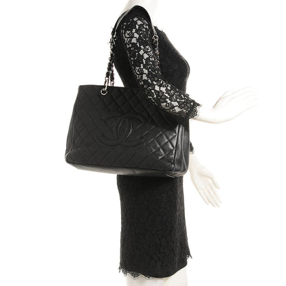 Chanel Caviar Quilted Grand Shopping Tote GST Black 2 of 7