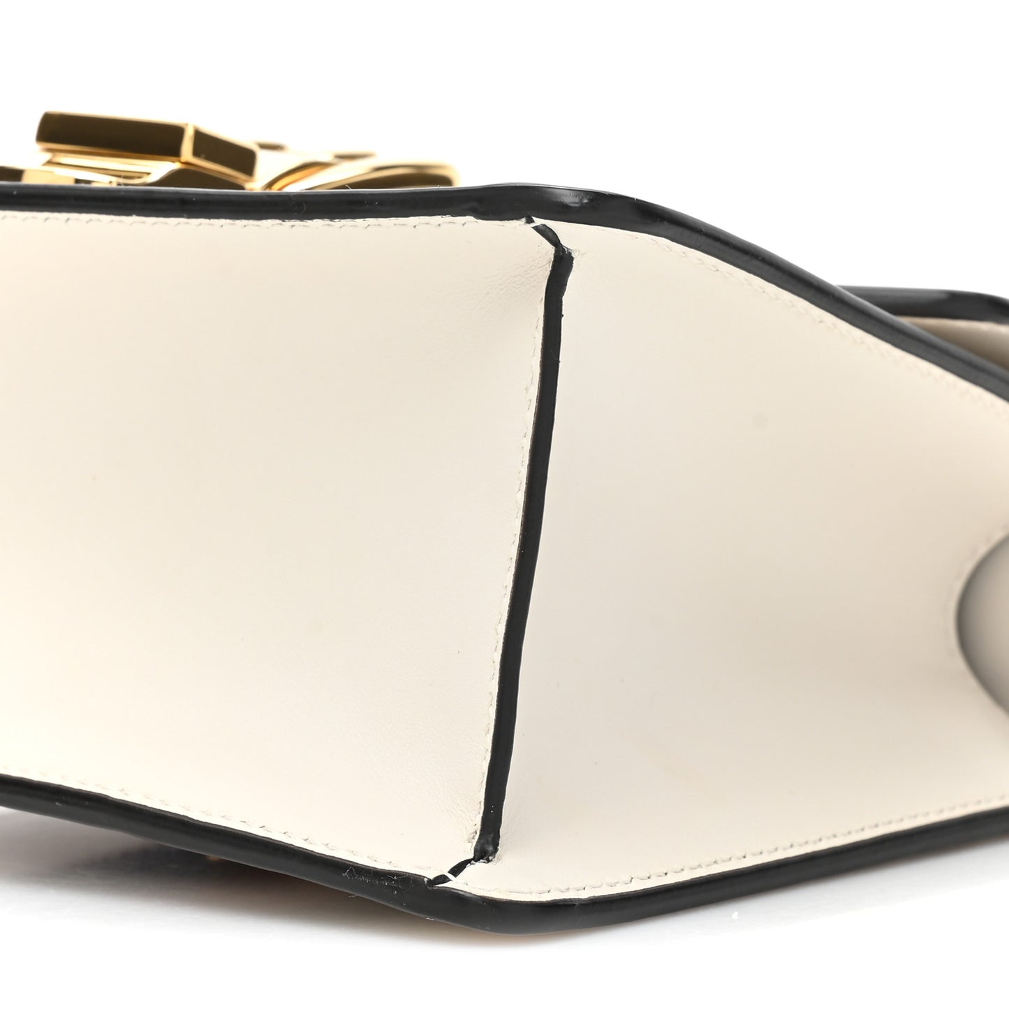 Calfskin Mini Sylvie Chain Shoulder Bag White