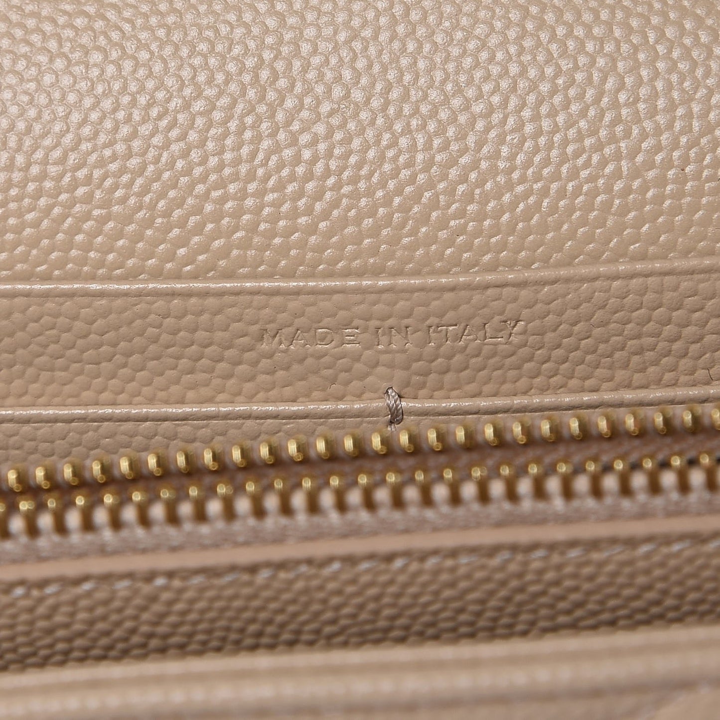Grain De Poudre Matelasse Chevron Monogram Chain Wallet Nude Powder