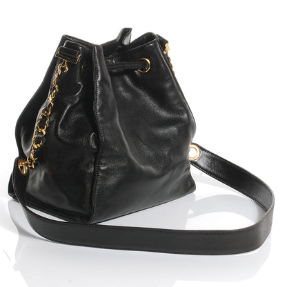 Chanel Lambskin Drawstring Shoulder Bag Dark Brown 3 of 8