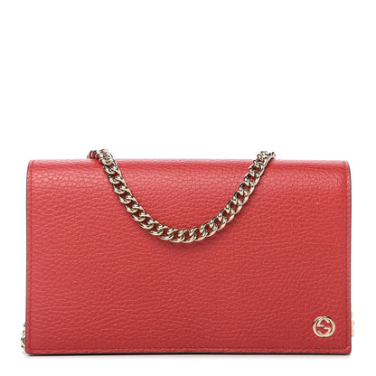 Gucci Dollar Calfskin Medium Betty Chain Wallet Tabasco 1 of 11