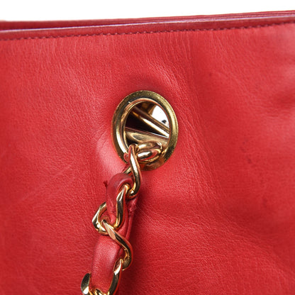 Chanel Lambskin Quilted Tote Red 11 of 16