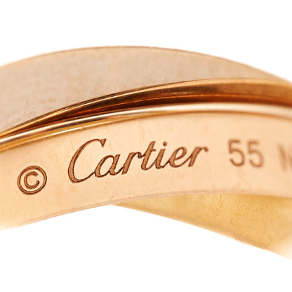Cartier 18K Pink Yellow White Gold Classic Trinity Ring 55 7.25 8 of 10