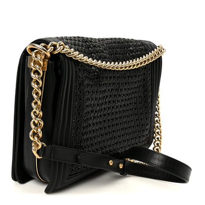Chanel Braided Sheepskin Large Boy Reverso Flap Black 3 of 10