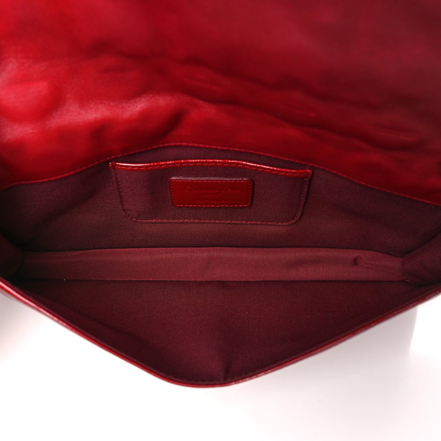 Patent Cannage Lady Dior Convertible Clutch Red