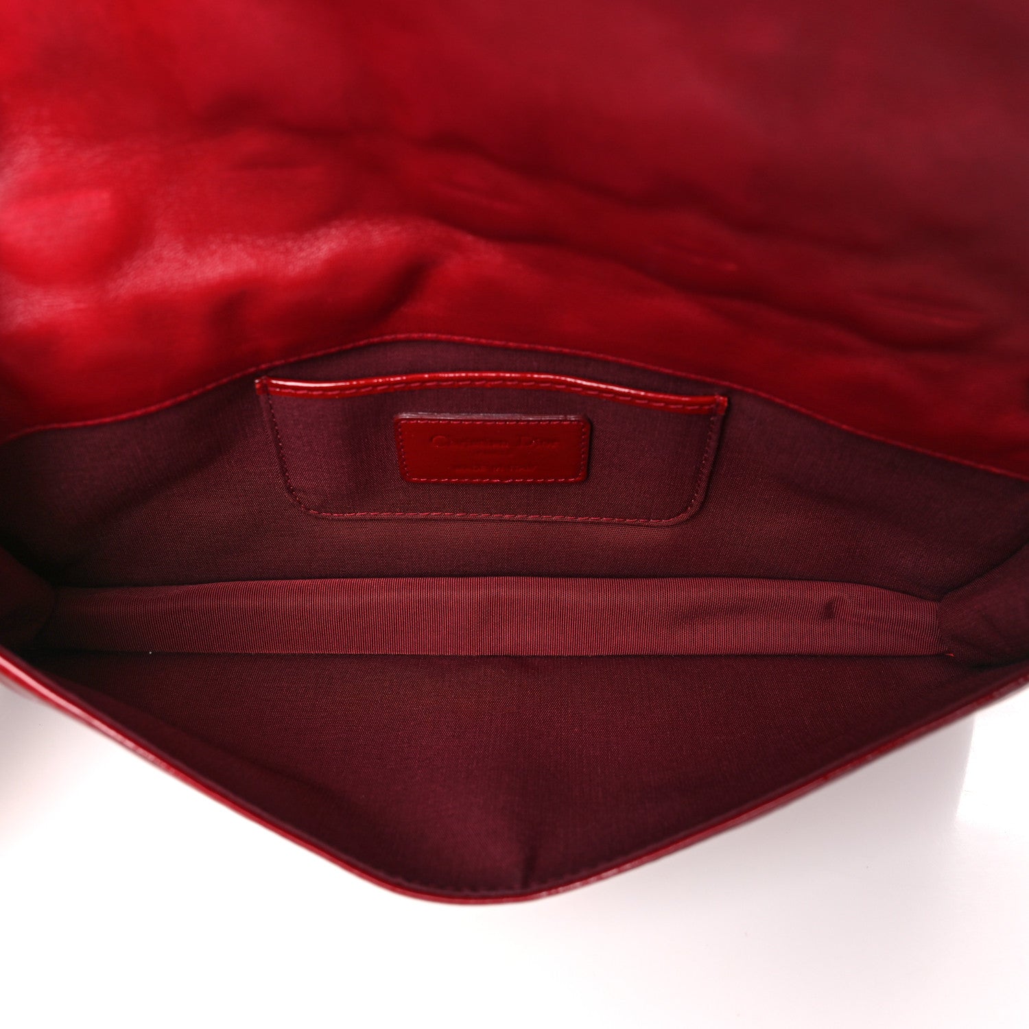 Christian Dior Patent Cannage Lady Dior Convertible Clutch Red 5 of 10
