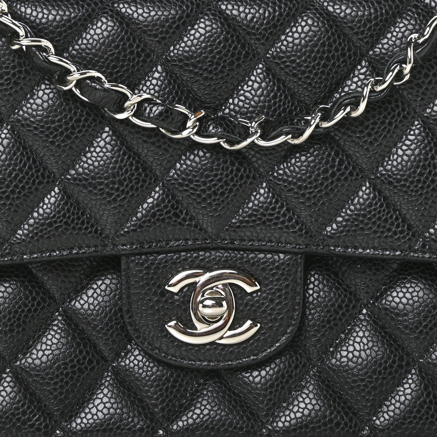 Chanel Caviar Quilted Medium Double Flap Black 8 of 13