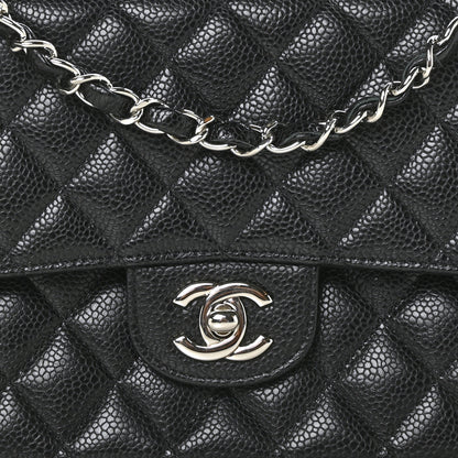 Chanel Caviar Quilted Medium Double Flap Black 8 of 13