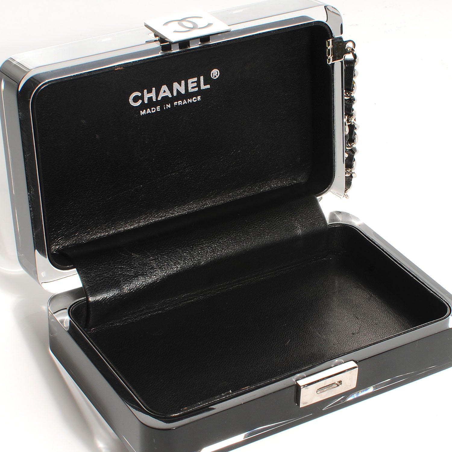 Chanel Lucite Wristlet Black Transparent 6 of 8