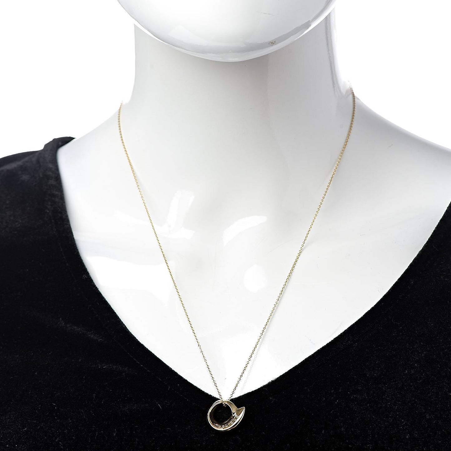 18K Yellow Gold Frank Gehry Believe Pendant Necklace