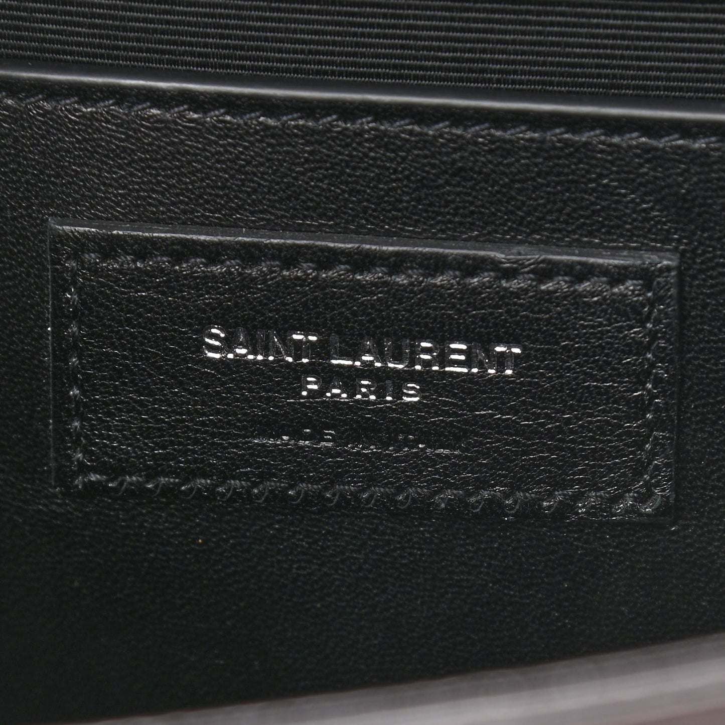 Calfskin Crocodile Embossed Medium Classic Monogram Kate Tassel Satchel Dark Brown