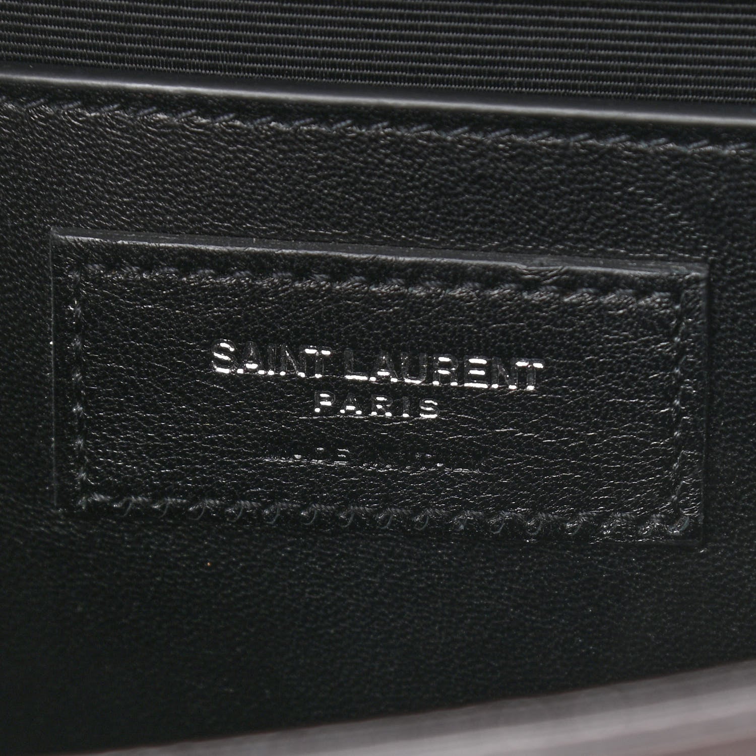 Saint Laurent Calfskin Crocodile Embossed Medium Classic Monogram Kate Tassel Satchel Dark Brown 5 of 8