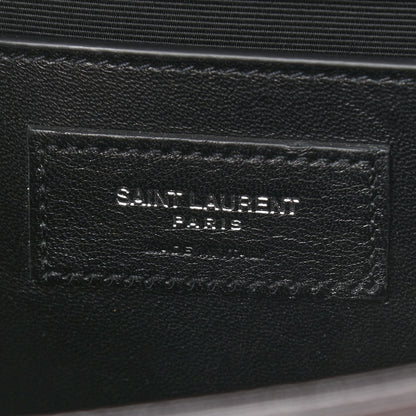 Saint Laurent Calfskin Crocodile Embossed Medium Classic Monogram Kate Tassel Satchel Dark Brown 5 of 8