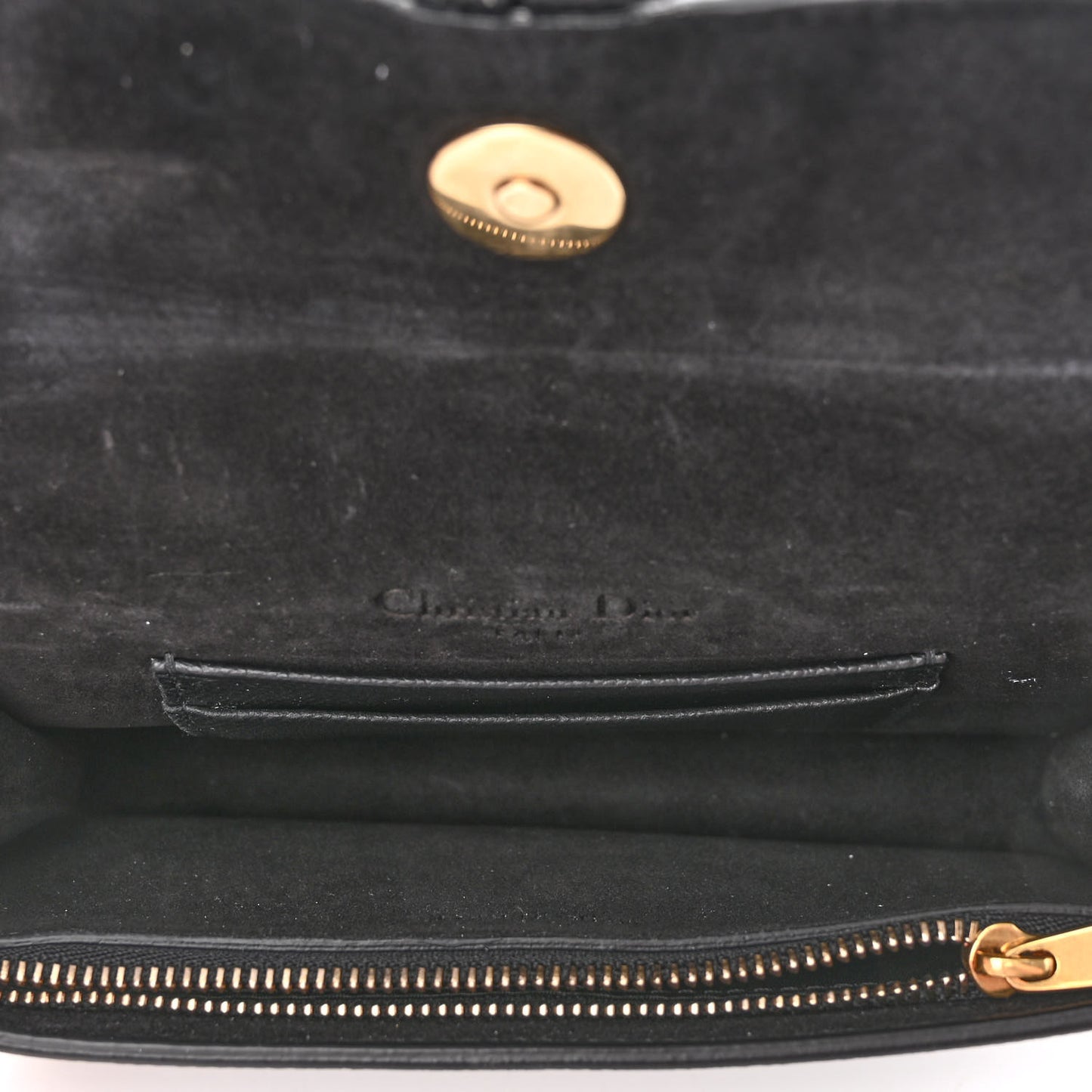 Grained Calfskin Saddle Belt Bag Black
