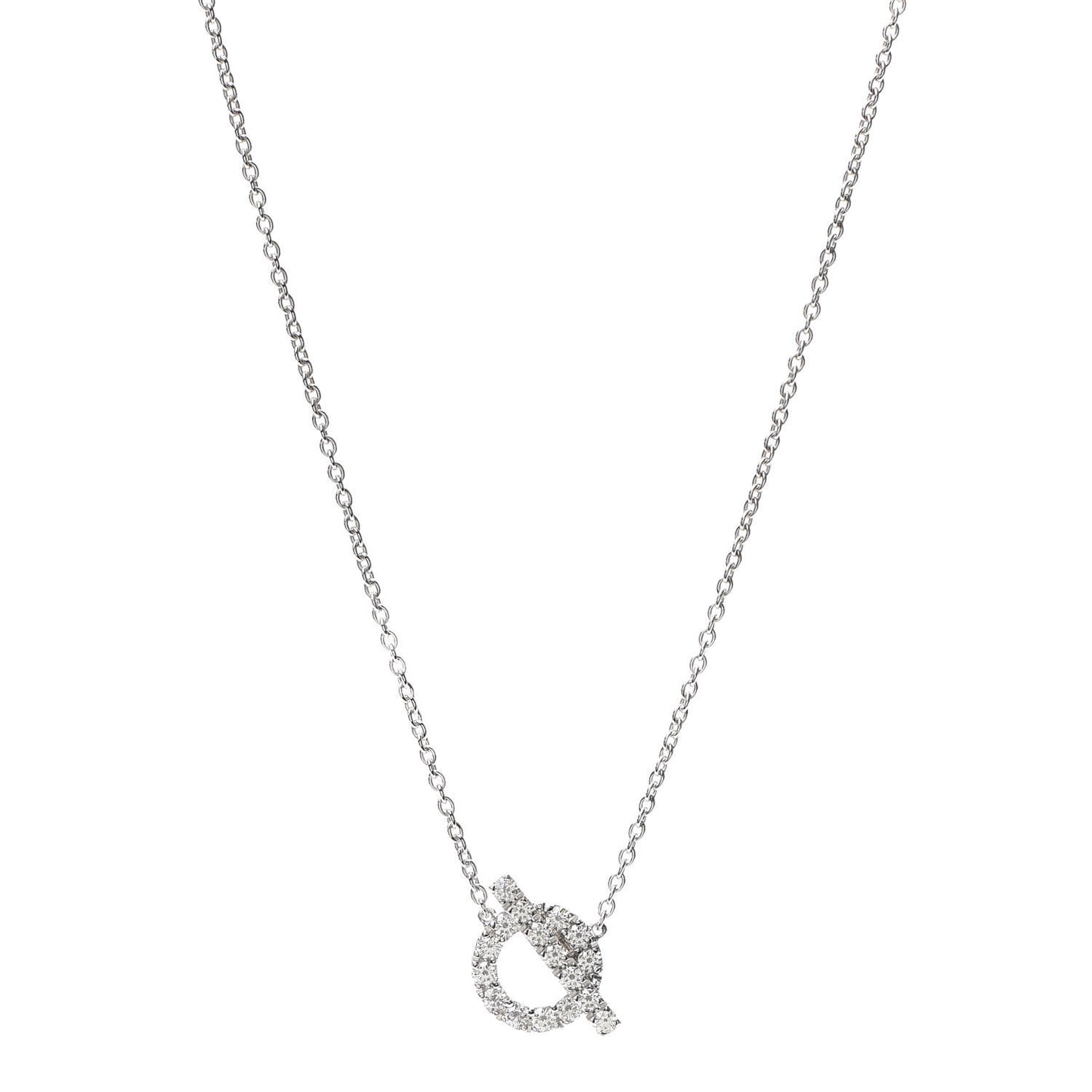18K White Gold Diamond Finesse Pendant Necklace