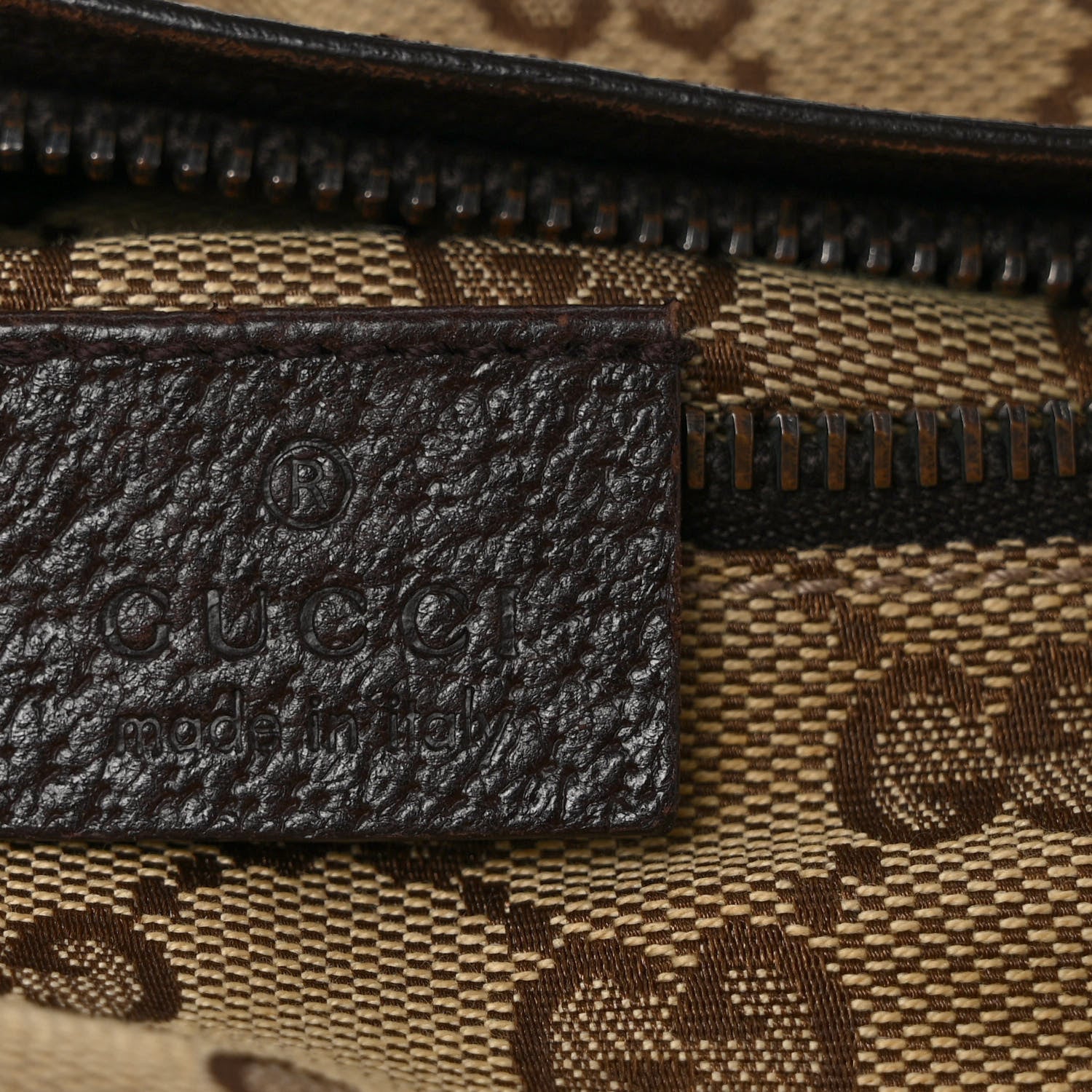 Gucci GG Monogram Double Pocket Belt Bag Dark Brown 6 of 9