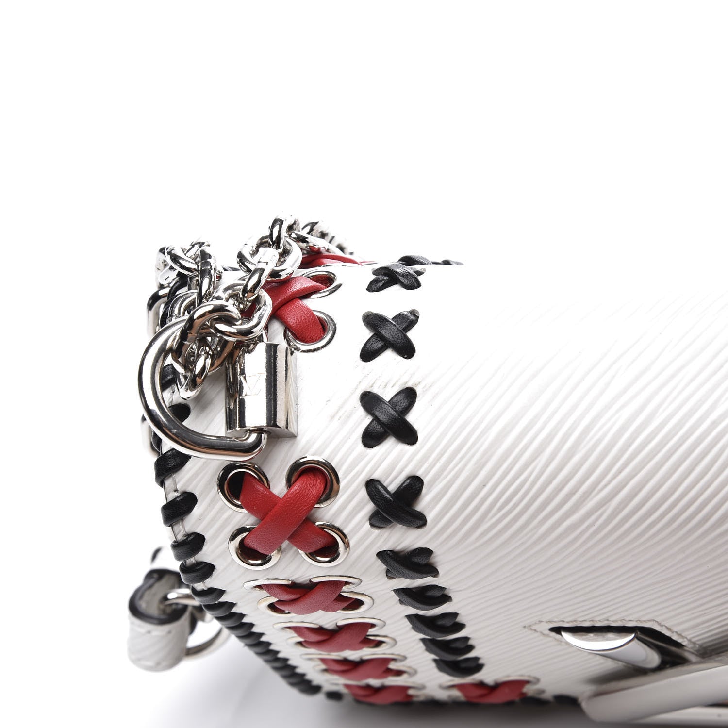 Louis Vuitton Epi Embroidered Twist Shoulder Bag PM White 10 of 11