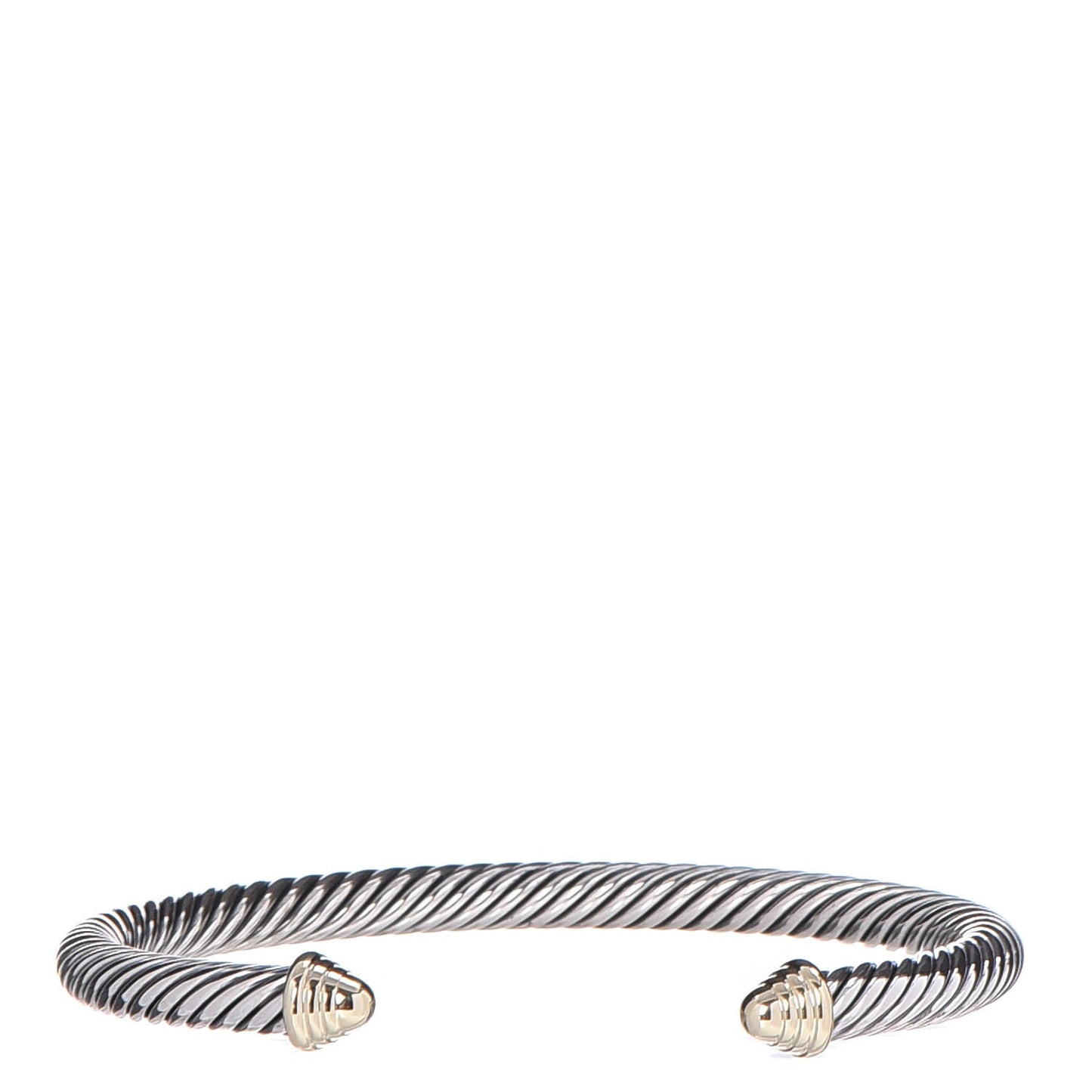 Sterling Silver 14K Yellow Gold 5mm Cable Classics Bracelet