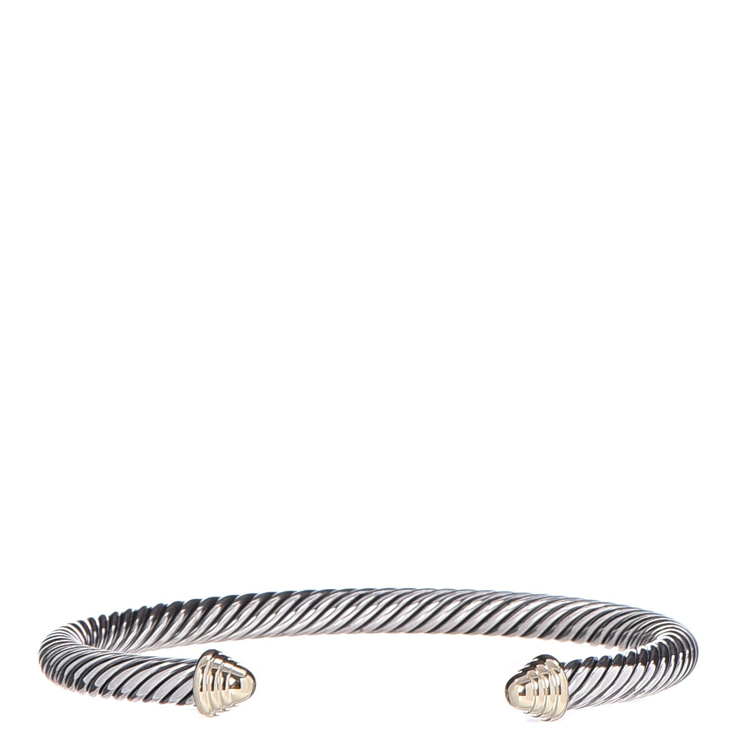 David Yurman Sterling Silver 14K Yellow Gold 5mm Cable Classics Bracelet 1 of 4