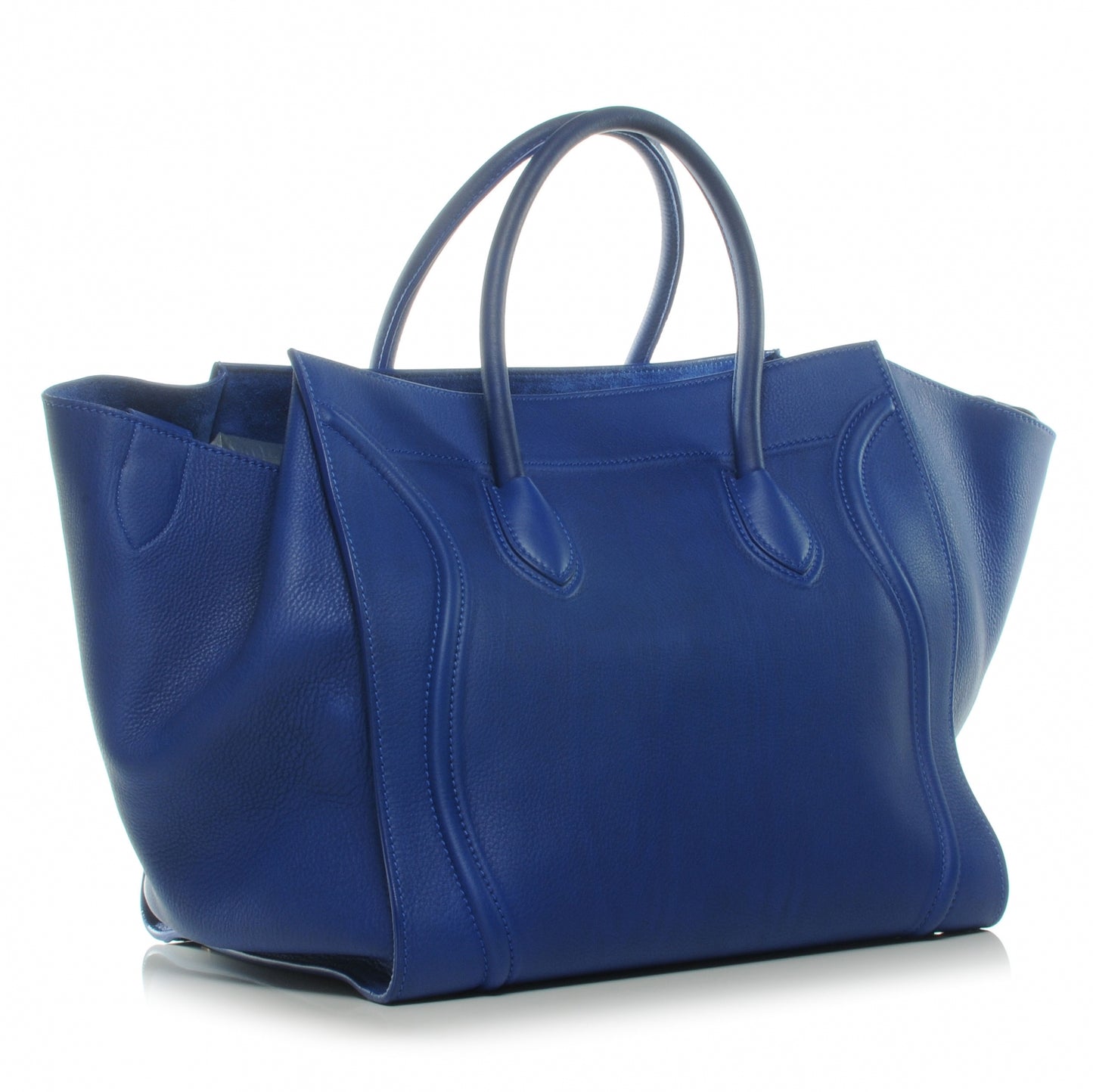 Smooth Calfskin Large Phantom Luggage Royal Blue