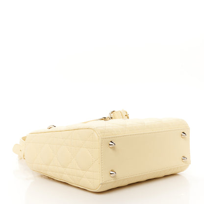 Christian Dior Lambskin Cannage Small My ABCDior Lady Dior Soft Yellow 4 of 11