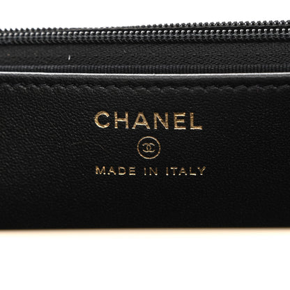 Chanel Lambskin Quilted Top Handle Wallet On Chain WOC Black 6 of 10