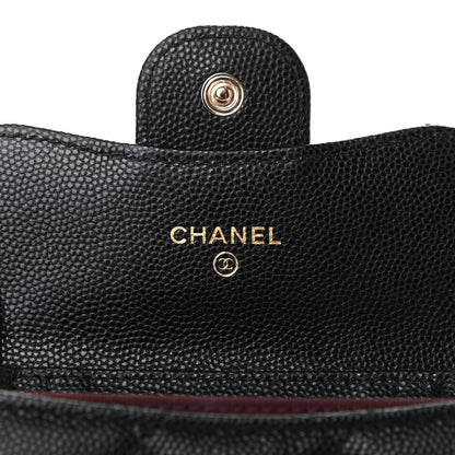 Chanel Caviar Quilted Flap Card Holder On Chain Black 6 of 8
