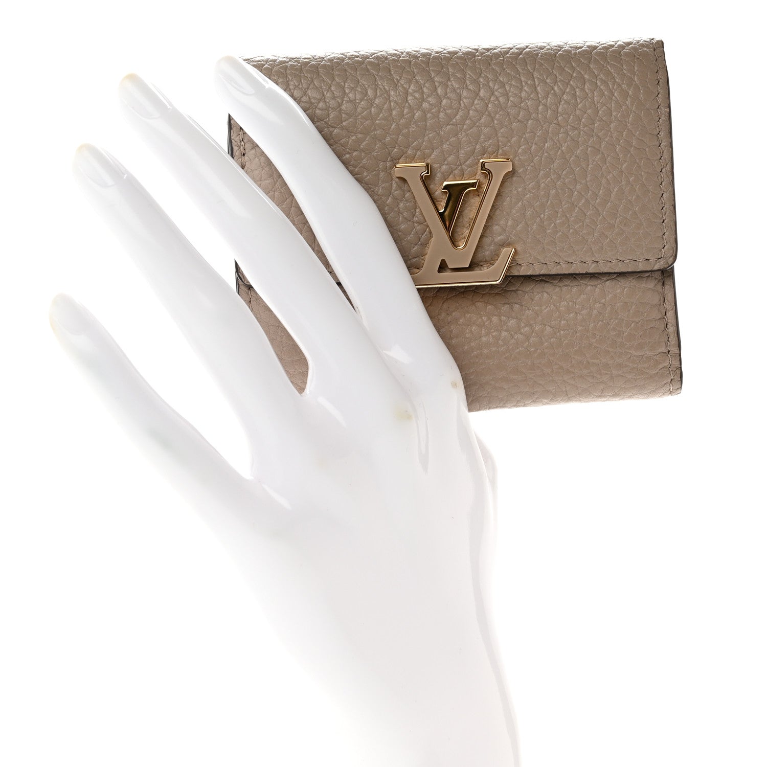 Louis Vuitton Taurillon Capucines XS Wallet Galet 2 of 8