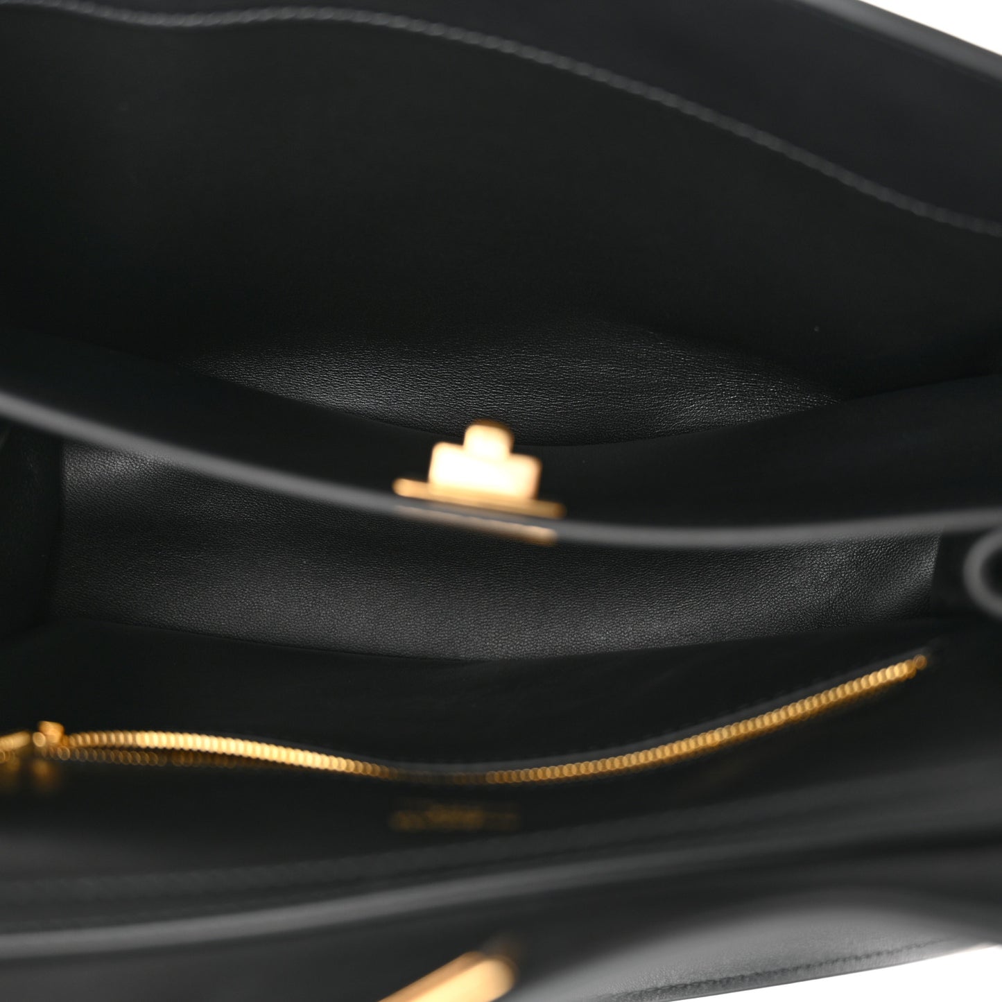 Natural Smooth Calfskin Small Rodeo Top Handle Handbag Black