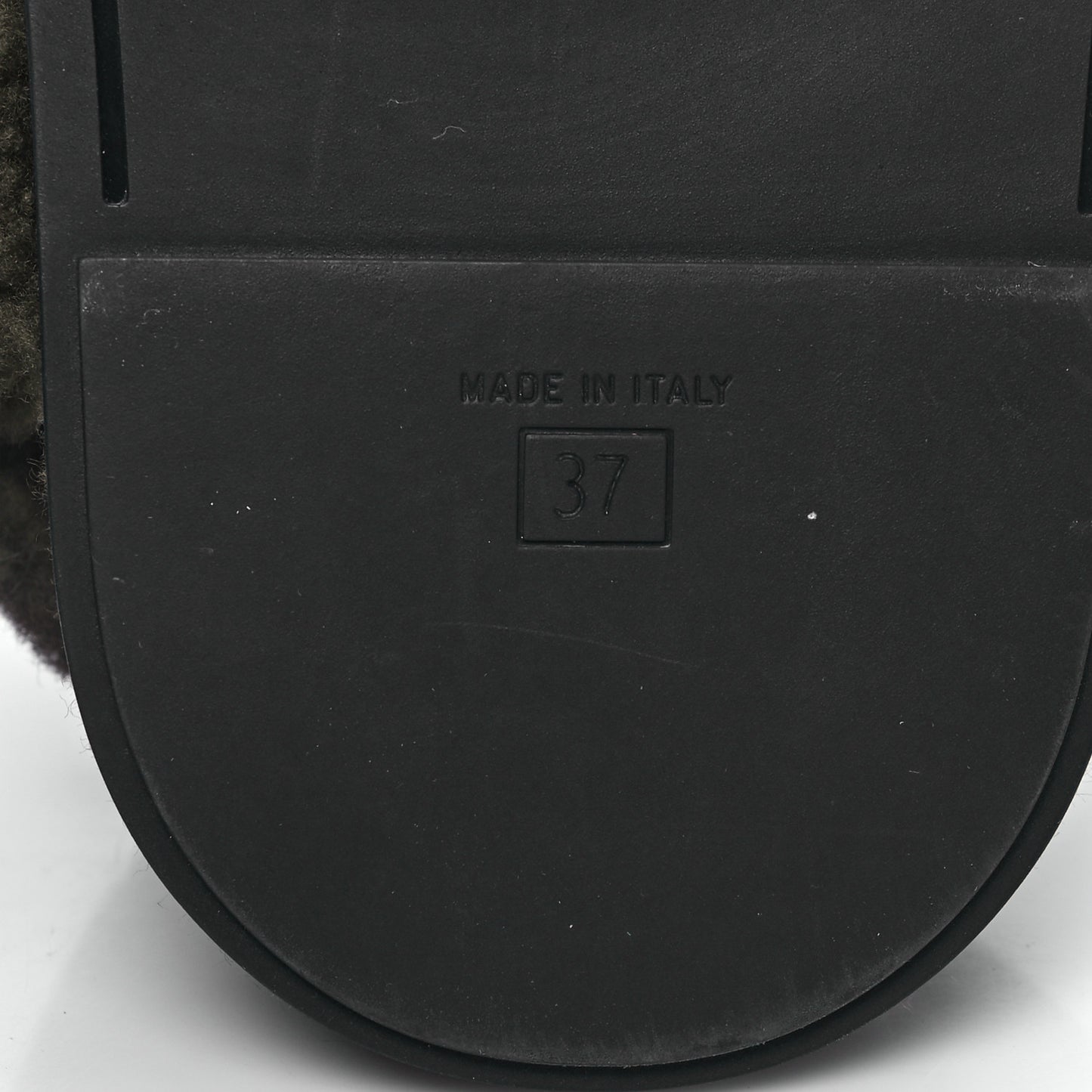 Shearling FF Fendi Feel Sandals 37 Illinois Military