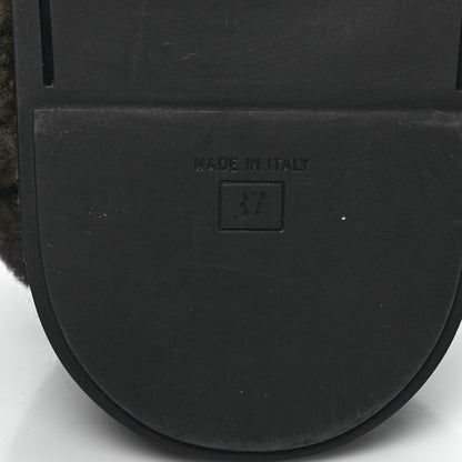 Fendi Shearling FF Fendi Feel Sandals 37 Illinois Military 6 of 8