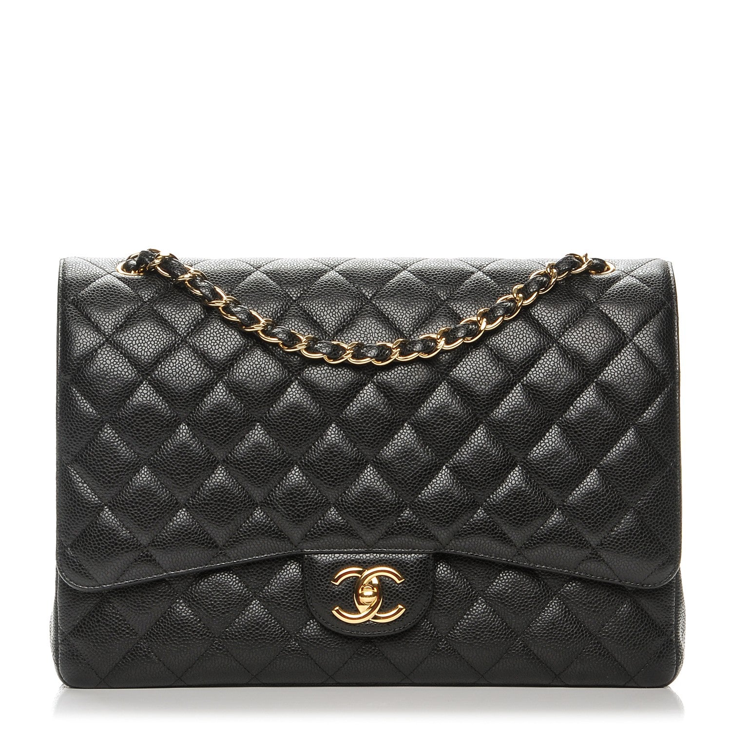 Chanel Caviar Quilted Maxi Double Flap Black 1 of 7