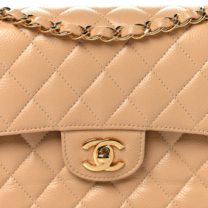 Chanel Caviar Quilted Small Double Flap Beige 8 of 11