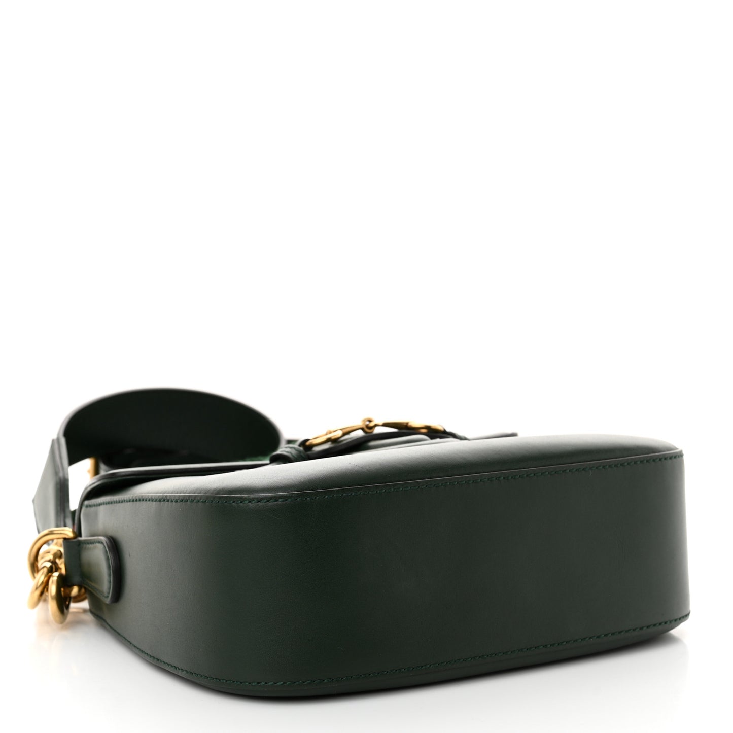 Calfskin Medium Lady Web Shoulder Bag Green