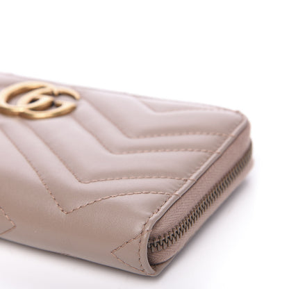 Gucci Calfskin Matelasse GG Marmont Zip Around Wallet Porcelain Rose 8 of 10