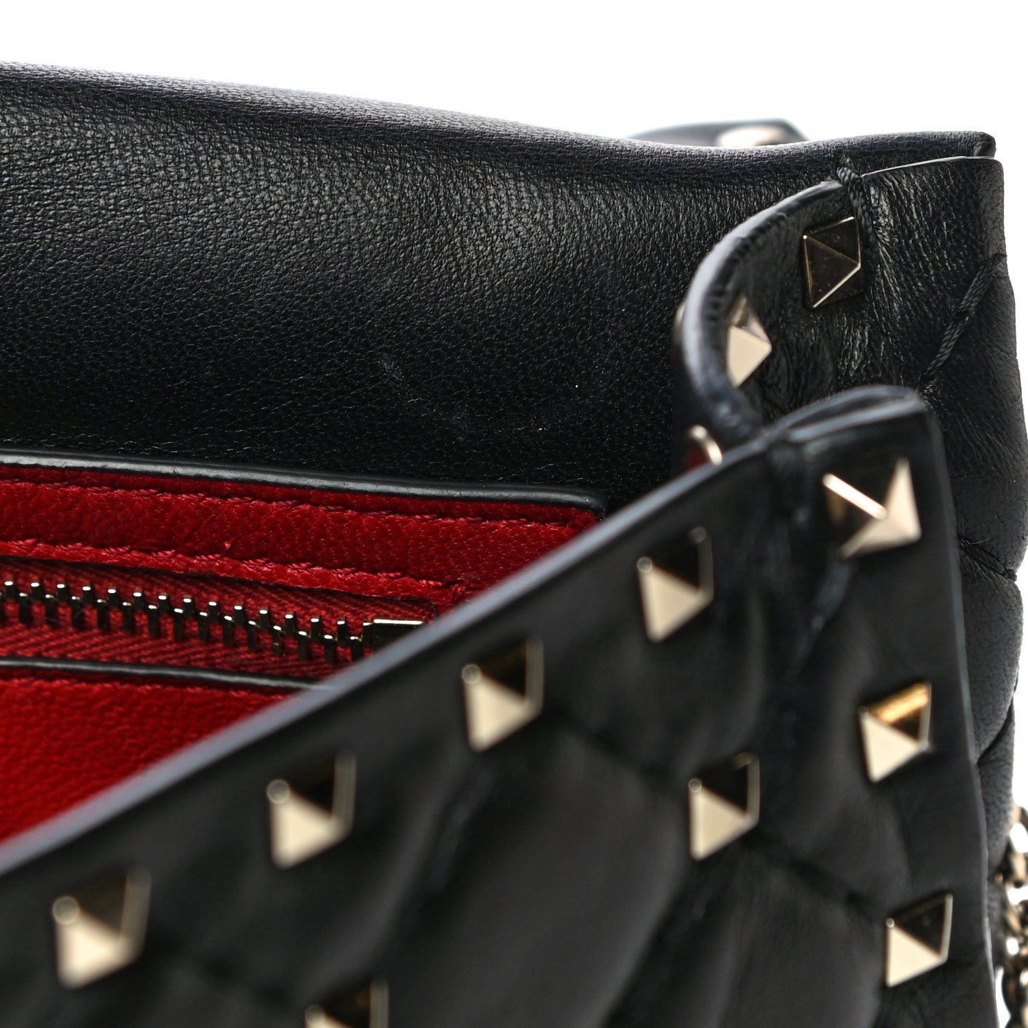Valentino Garavani Lambskin Medium Rockstud Spike Shoulder Bag Black 11 of 11