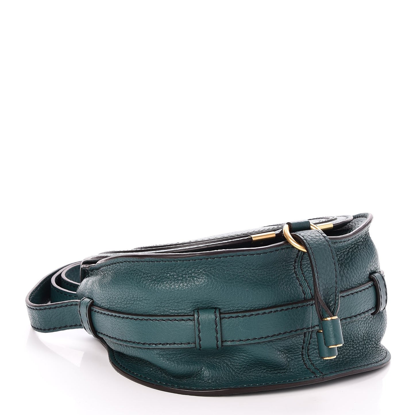 Calfskin Mini Marcie Round Crossbody Bag Teal
